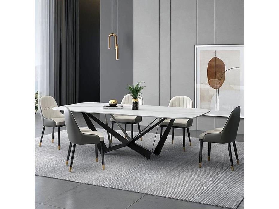 STG стол обеденный нераскладной (белый) Scorpio Marble B5809