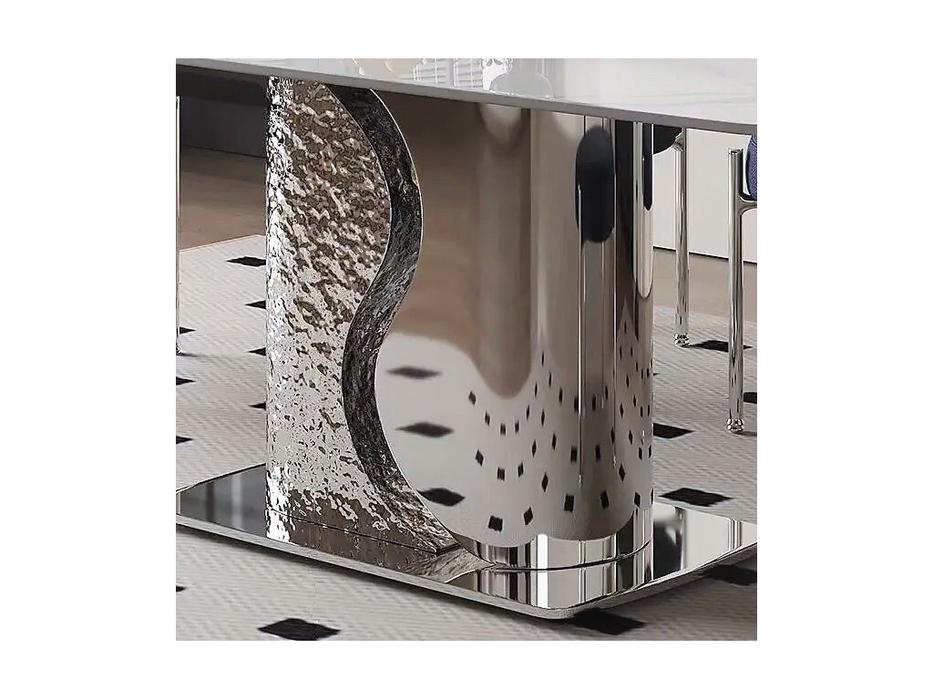 STG стол обеденный  (белый, серебро) Vegas