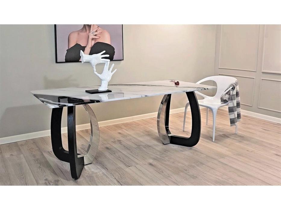 STG стол обеденный  (белый, черный) SG-4449