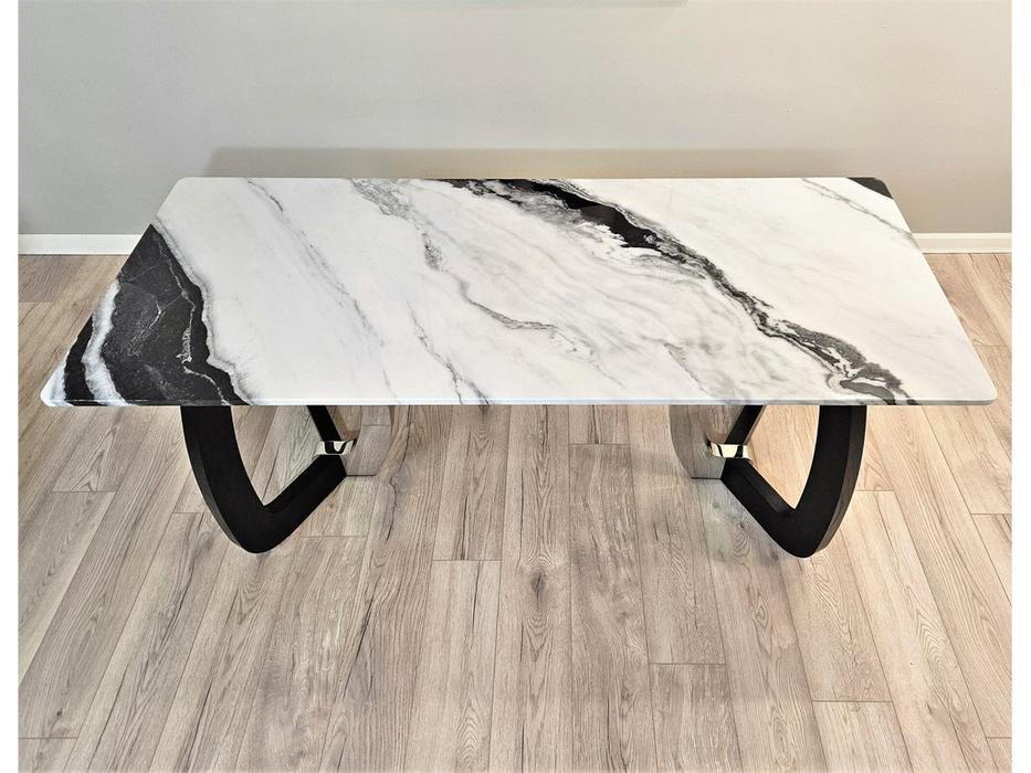 STG стол обеденный  (белый, черный) SG-4449