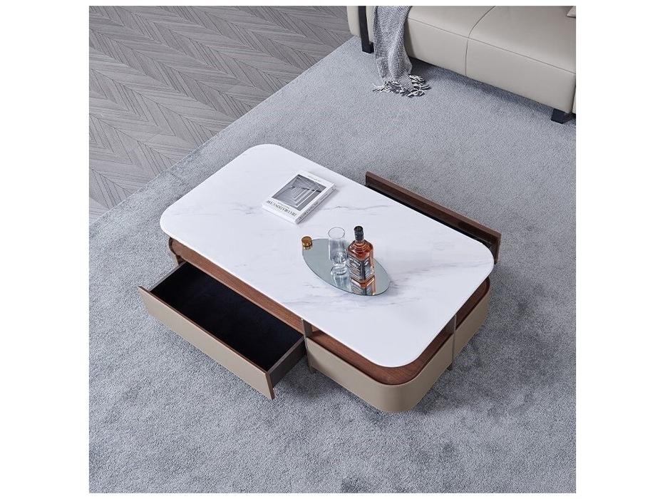 STG стол журнальный  (белый, бежевый) JK-D131