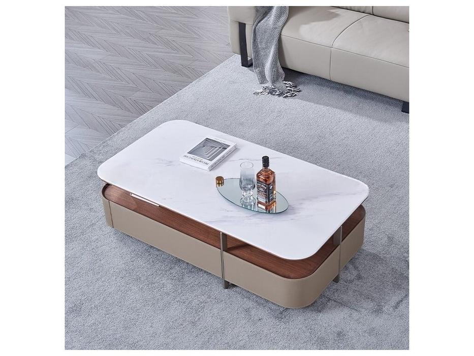 STG стол журнальный  (белый, бежевый) JK-D131