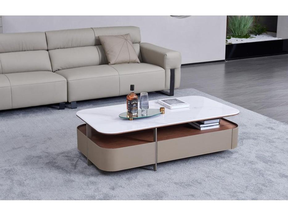 STG стол журнальный  (белый, бежевый) JK-D131