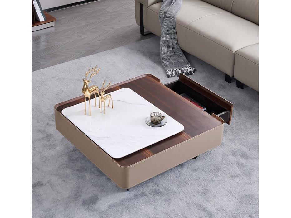 STG стол журнальный  (орех, бежевый) Secret Service 2