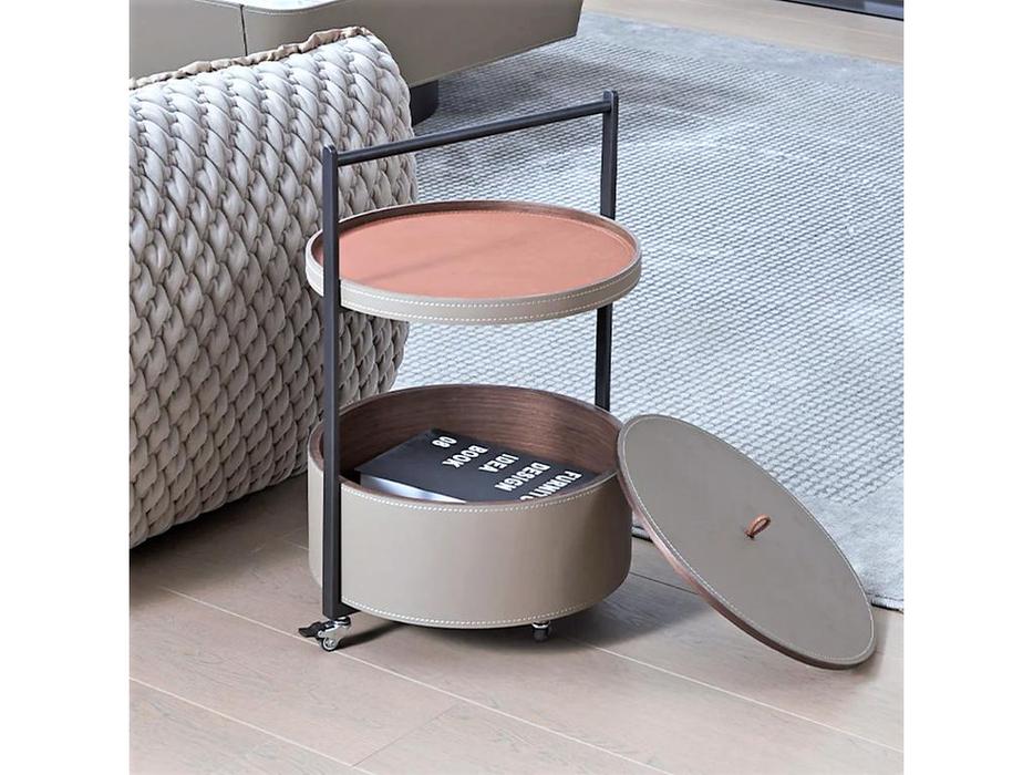 STG стол кофейный на колесиках (серый) MLL-D65