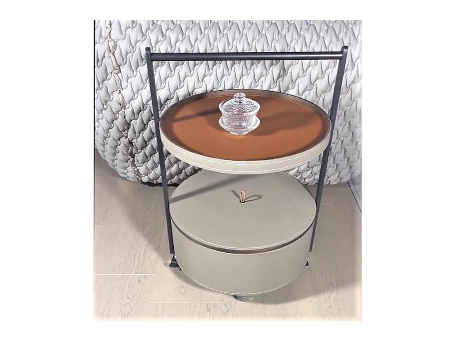 STG стол кофейный на колесиках (серый) MLL-D65