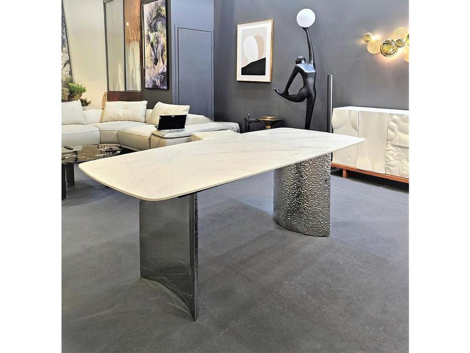 STG стол обеденный нераскладной (белый, хром) Blevio