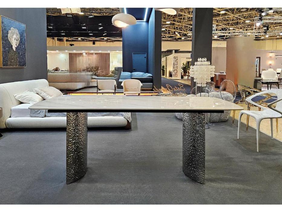 STG стол обеденный нераскладной (белый, хром) Blevio