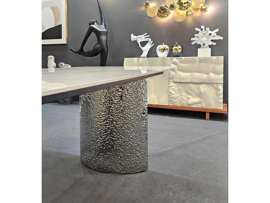 STG стол обеденный нераскладной (белый, хром) Blevio