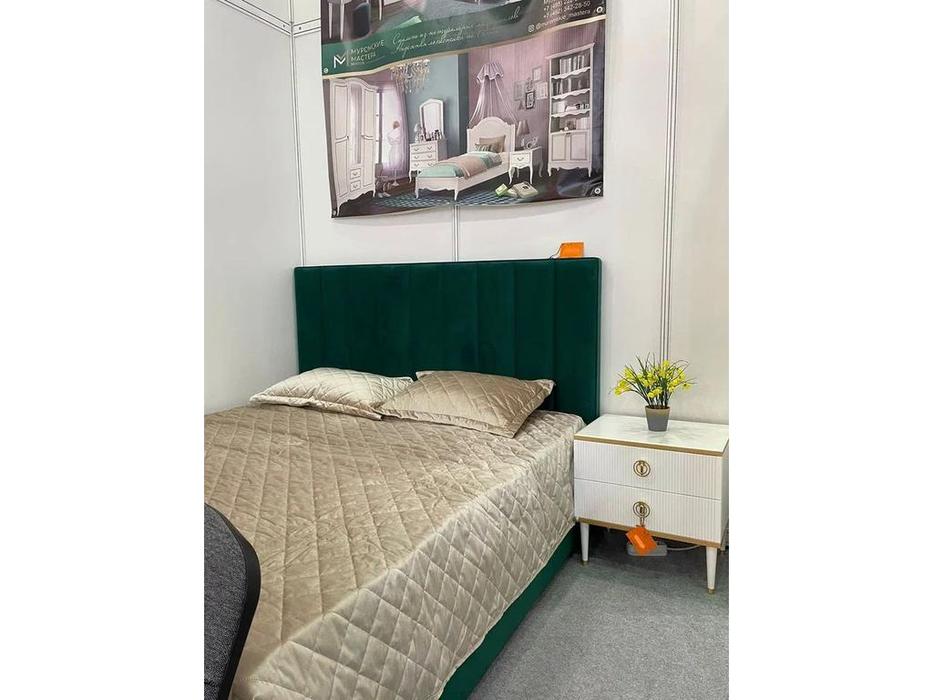 МастМур кровать односпальная 90х200 (изумрудный) Глория-2