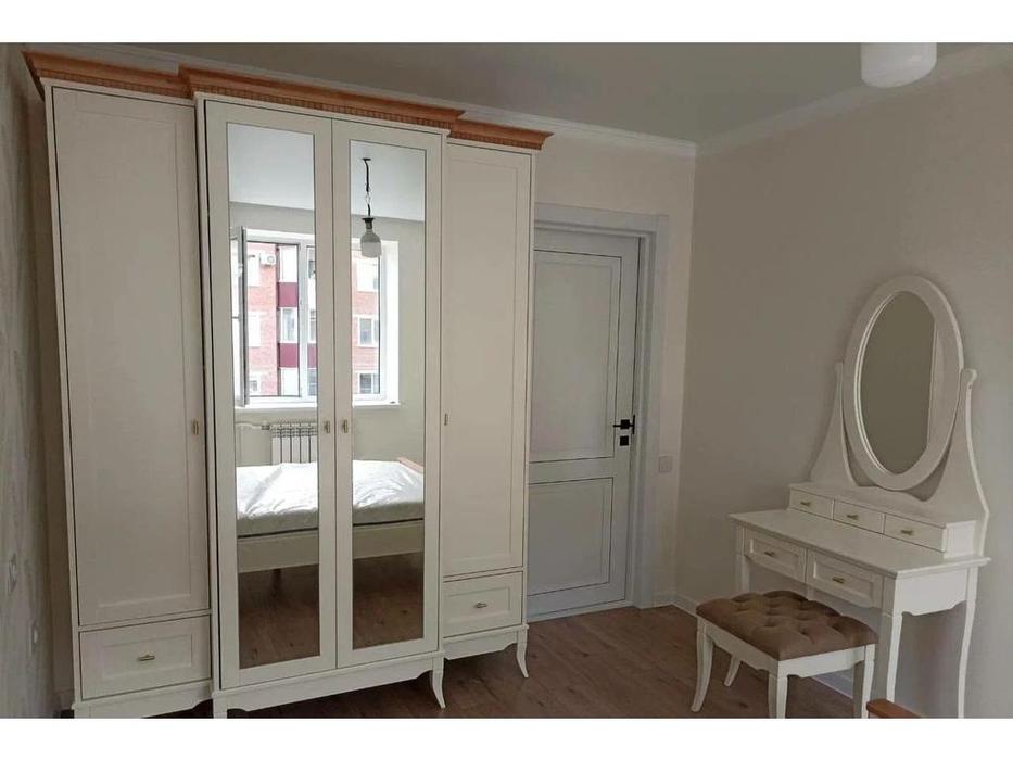 МастМур шкаф 4-х дверный 4 дв с зеркалами (ваниль) Римини