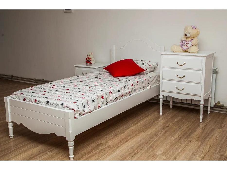 МастМур кровать односпальная 120х200 (белый) Амелия