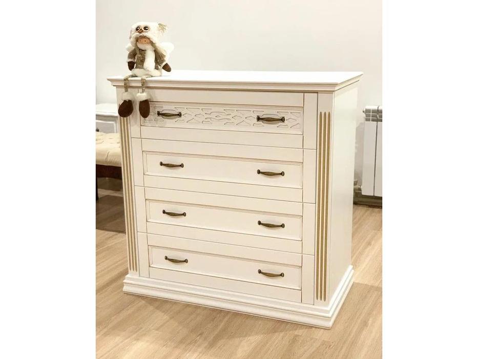 МастМур комод 4 ящика (ваниль) Верона
