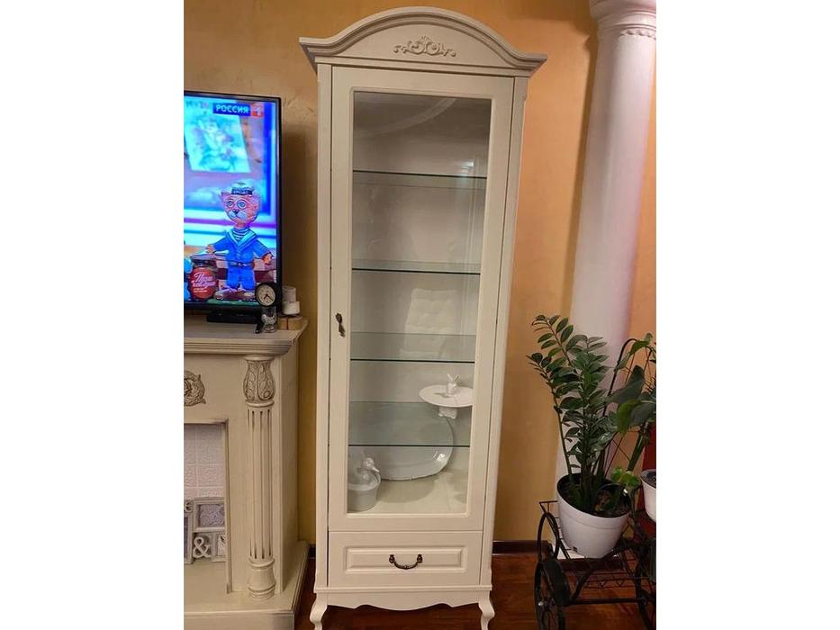 МастМур витрина 1 дверная  (белый) Авиньон