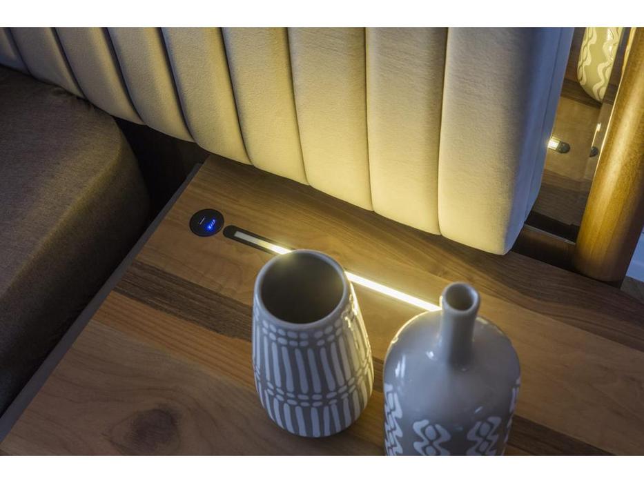 NORR Mobler тумба прикроватная с подсветкой правая (орех) Ronda