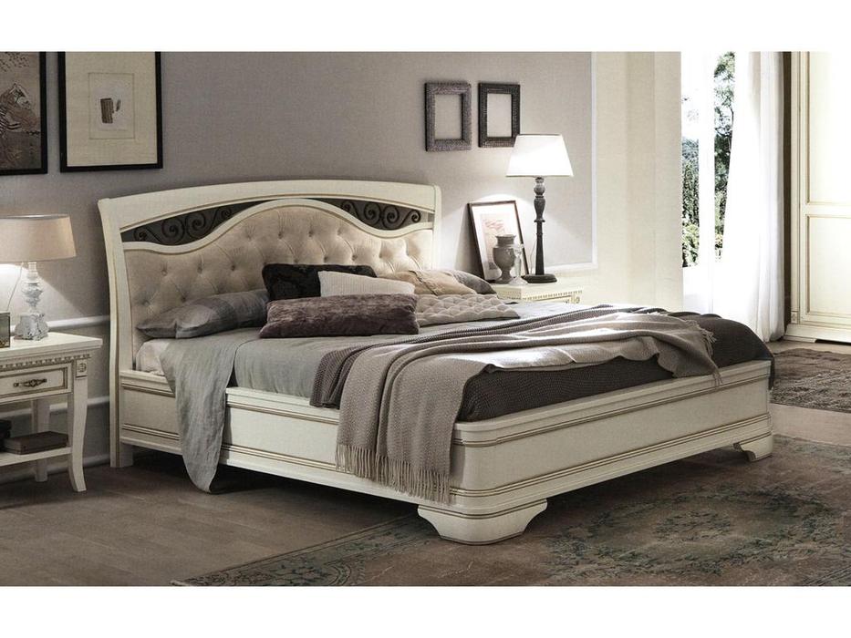 Pramo кровать двуспальная мягкая с ковкой 160х200 (белый) Palazzo Ducale