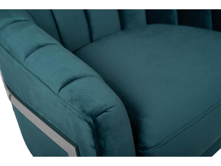 Garda Decor кресло велюровое (сине-зеленый) GD