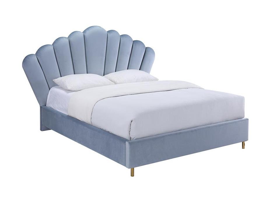 Garda Decor кровать двуспальная мягкая 160х200 (голубой) GD