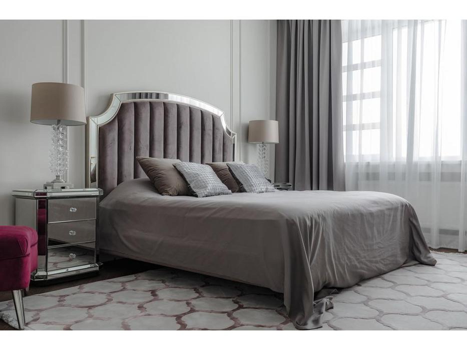 Garda Decor кровать двуспальная мягкая 180х200 (серый) GD