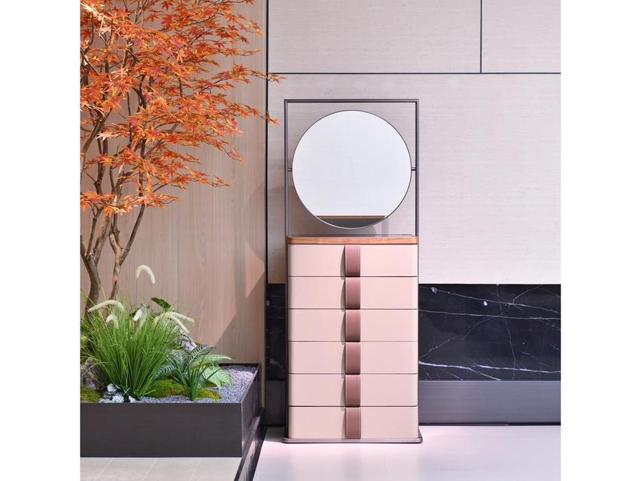 STG комод с 6 ящиками и зеркалом (бежевый) Yang Chest of Drawers