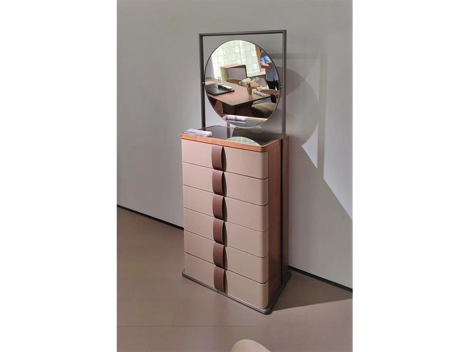 STG комод с 6 ящиками и зеркалом (бежевый) Yang Chest of Drawers