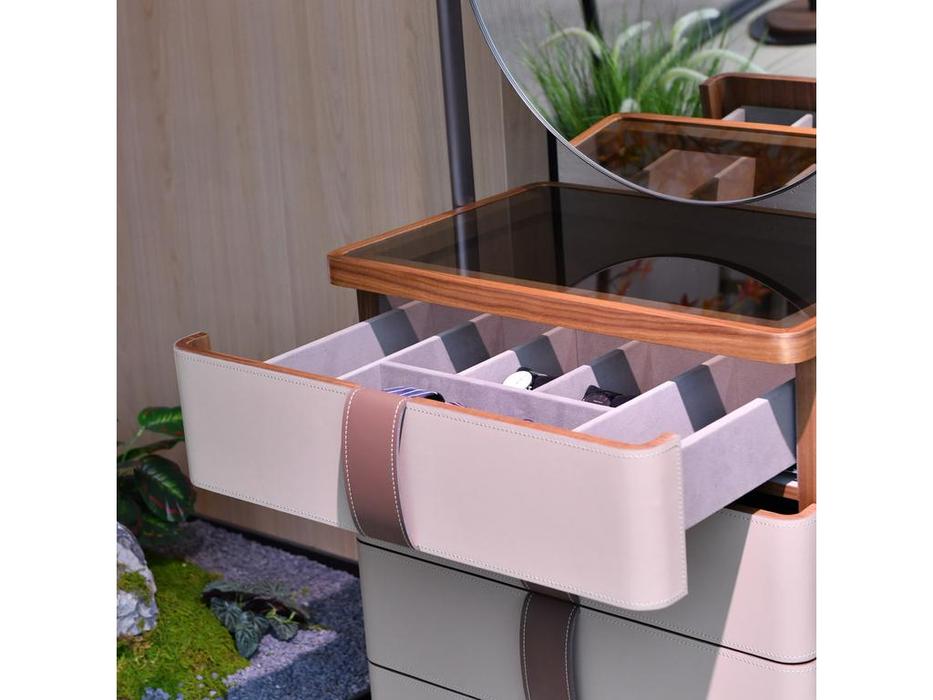 STG комод с 6 ящиками и зеркалом (бежевый) Yang Chest of Drawers