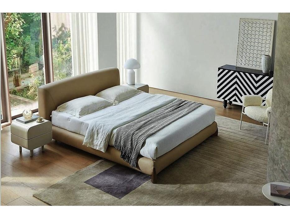 STG кровать двуспальная 180х200 (бежевый) Softbay M