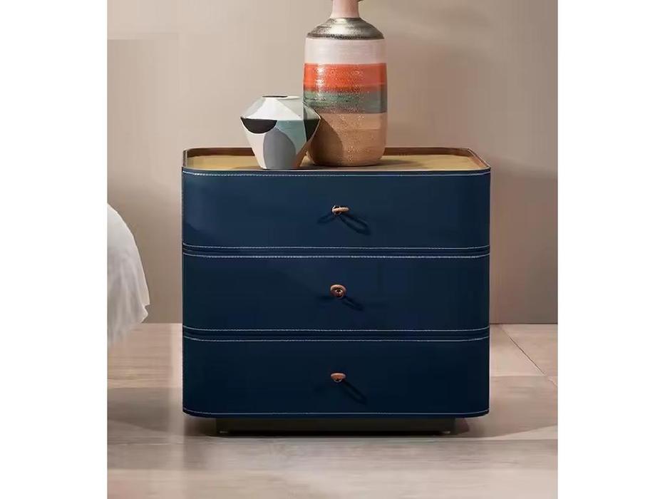 STG тумба прикроватная с 3 ящиками (синий) KILMANROCK