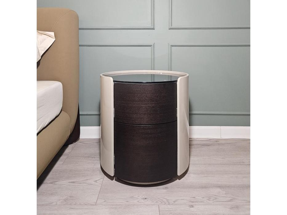 STG тумба прикроватная с подсветкой (бежевый, коричневый) Marco