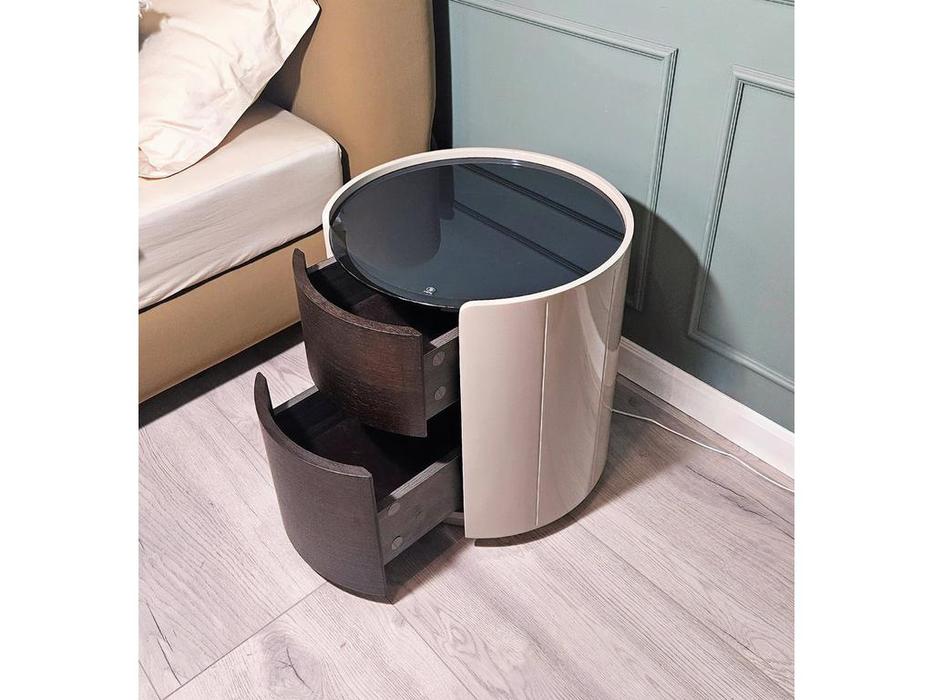 STG тумба прикроватная с подсветкой (бежевый, коричневый) Marco