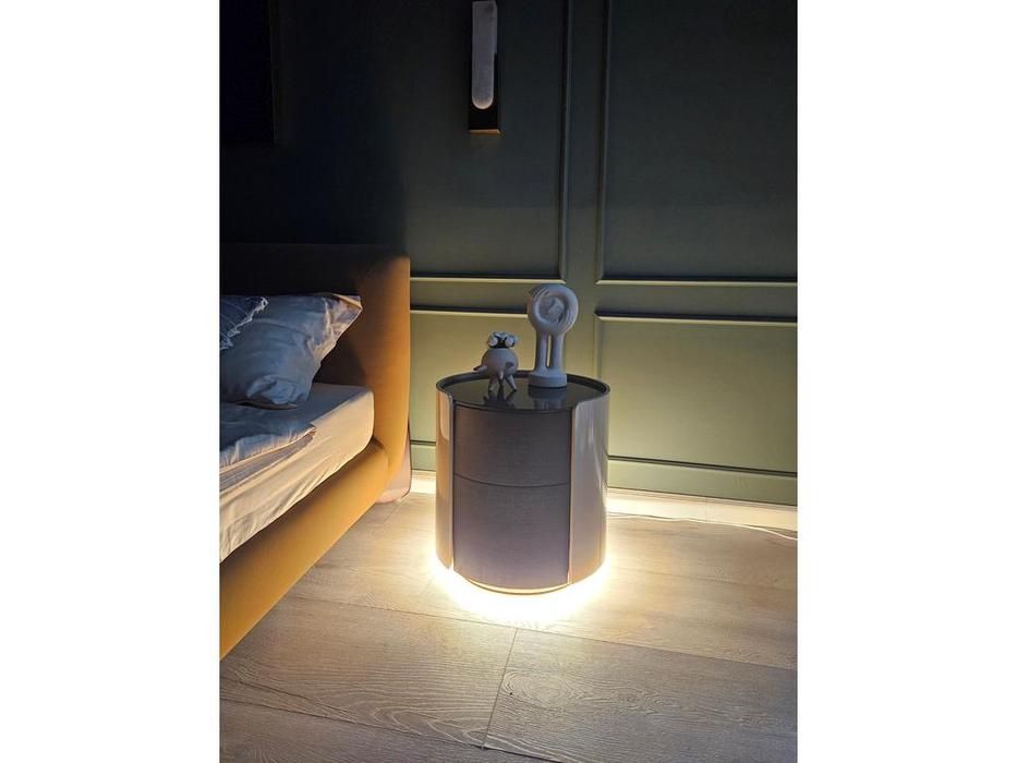 STG тумба прикроватная с подсветкой (бежевый, коричневый) Marco