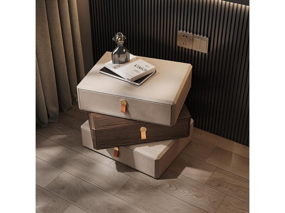 STG тумба прикроватная с 3 ящиками (слоновая кость) Teorema WT