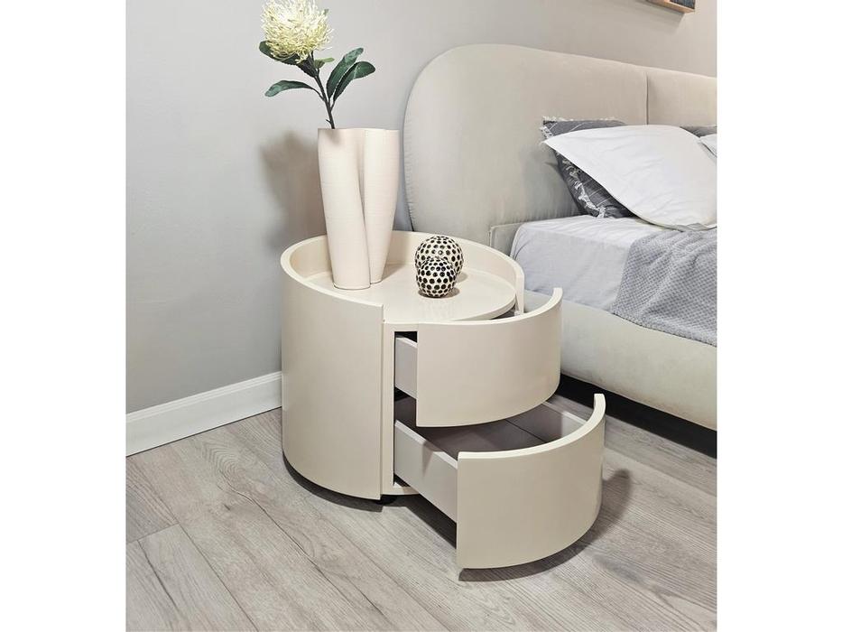 STG тумба прикроватная с 2 ящиками (бежевый) MITCHELL White