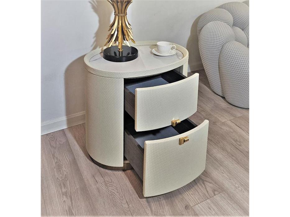 STG тумба прикроватная с 2 ящиками (слоновая кость) SG4576