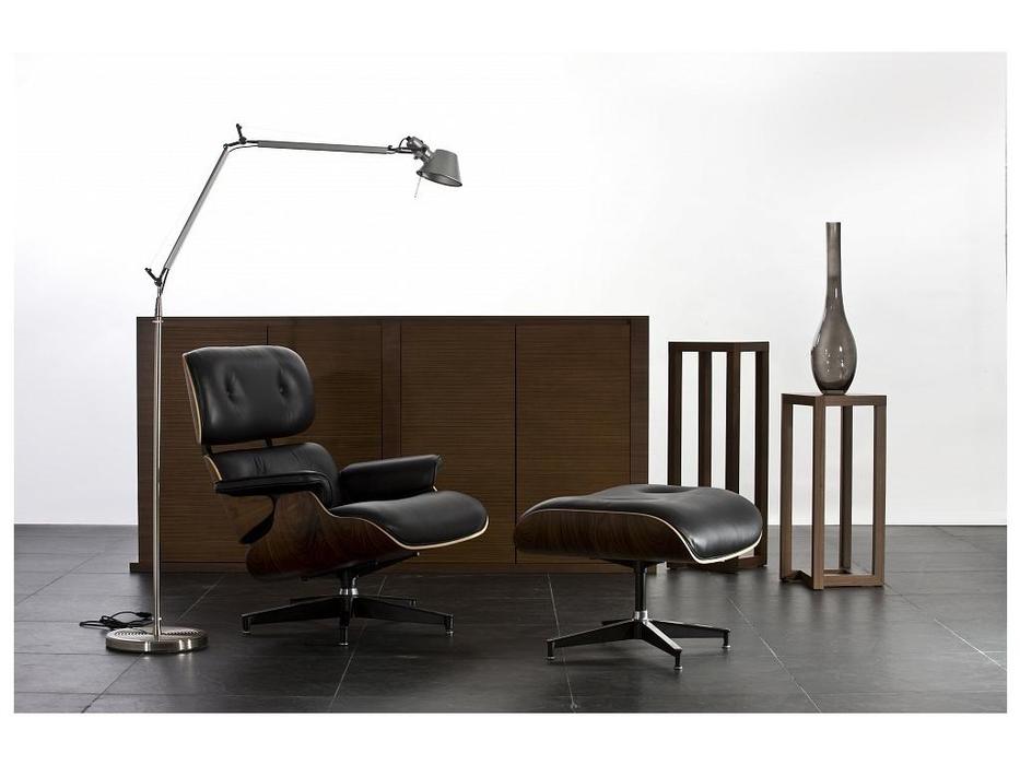 STG кресло с оттоманкой (чёрный) Eames Lounge