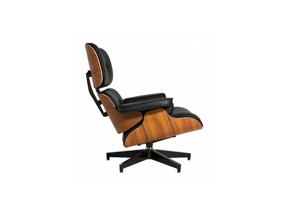 STG кресло с оттоманкой (чёрный) Eames Lounge