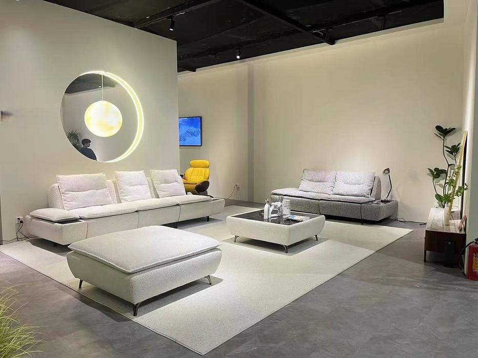 STG диван-реклайнер  (серо бежевый) SG4691