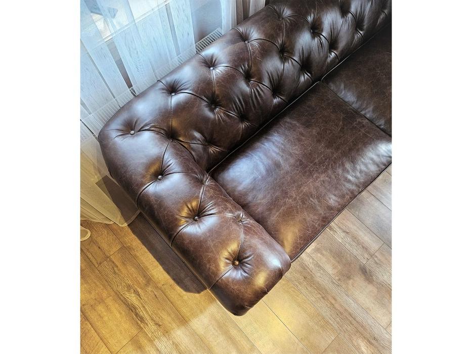 STG диван 3-х местный  (коричневый) Chesterfield RS073-3