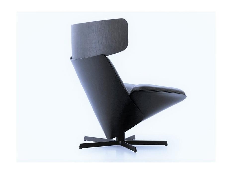 STG кресло с оттоманкой (графит) Almora