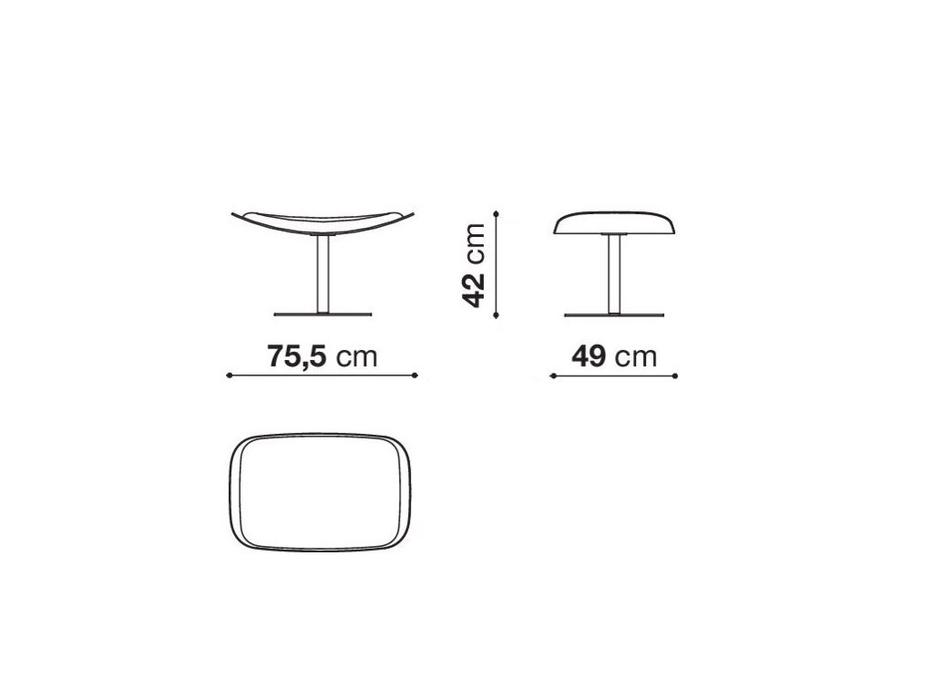 STG кресло с оттоманкой (графит) Almora