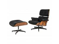 STG кресло с оттоманкой (черный) Eames Lounge