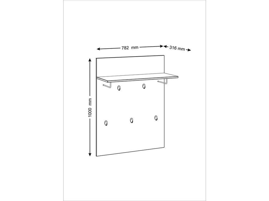 SweSt вешалка настенная  (дуб венге) Сириус