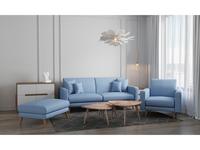 Finsoffa мягкая мебель в интерьере  (серо-голубой) Verden