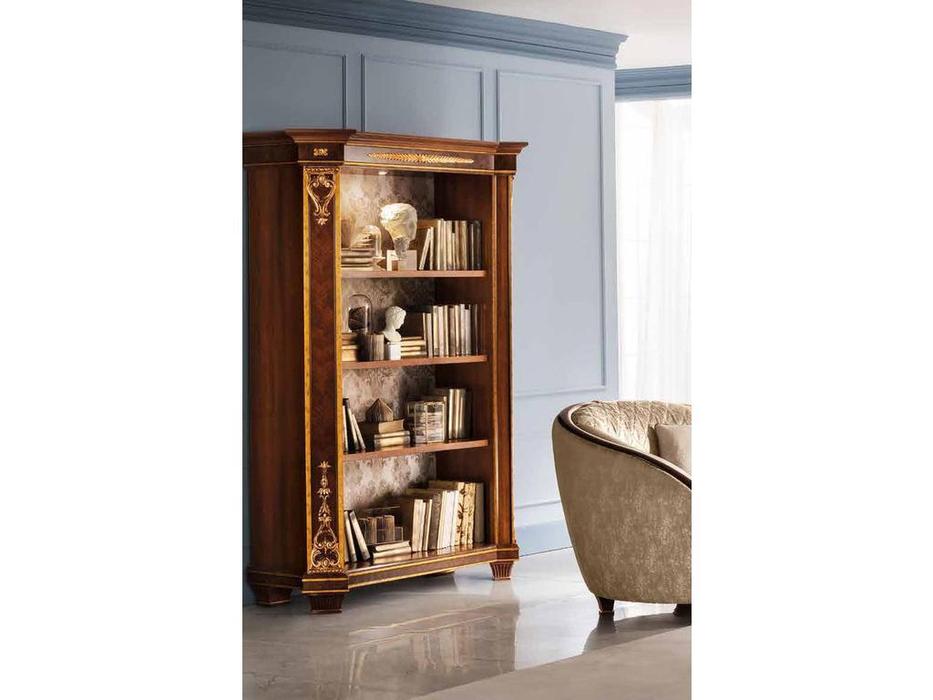 Arredo Classic стеллаж открытый, стенка зеркало, полки дерев. (орех) Modigliani