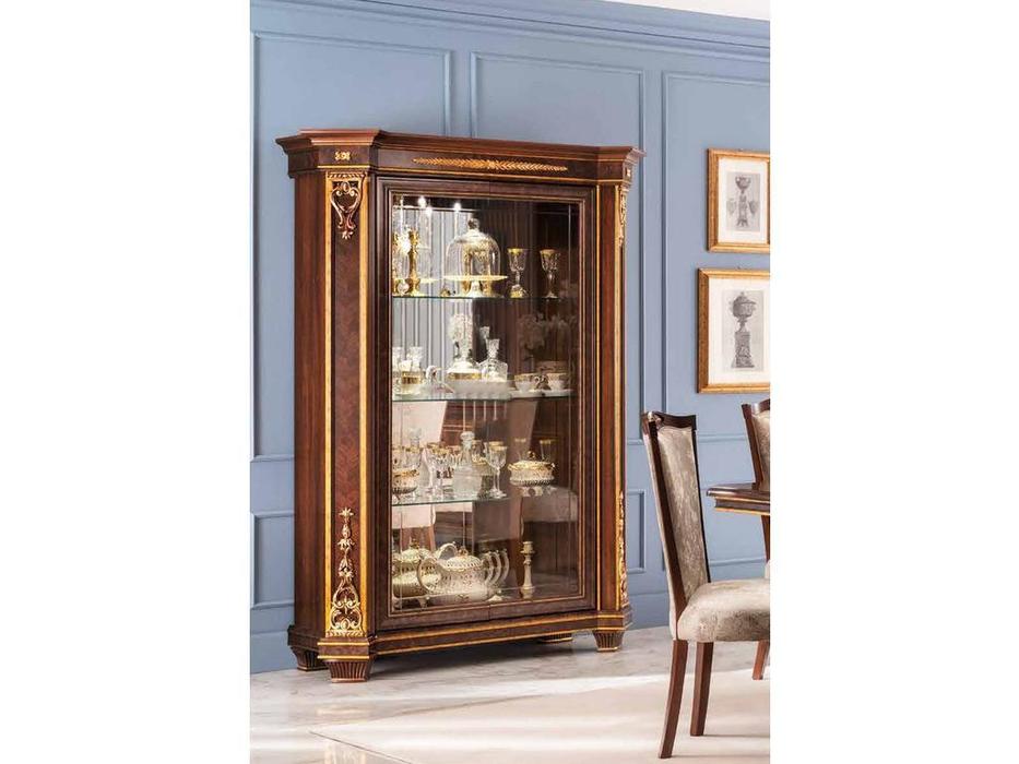 Arredo Classic стеллаж открытый, стенка зеркало, полки дерев. (орех) Modigliani