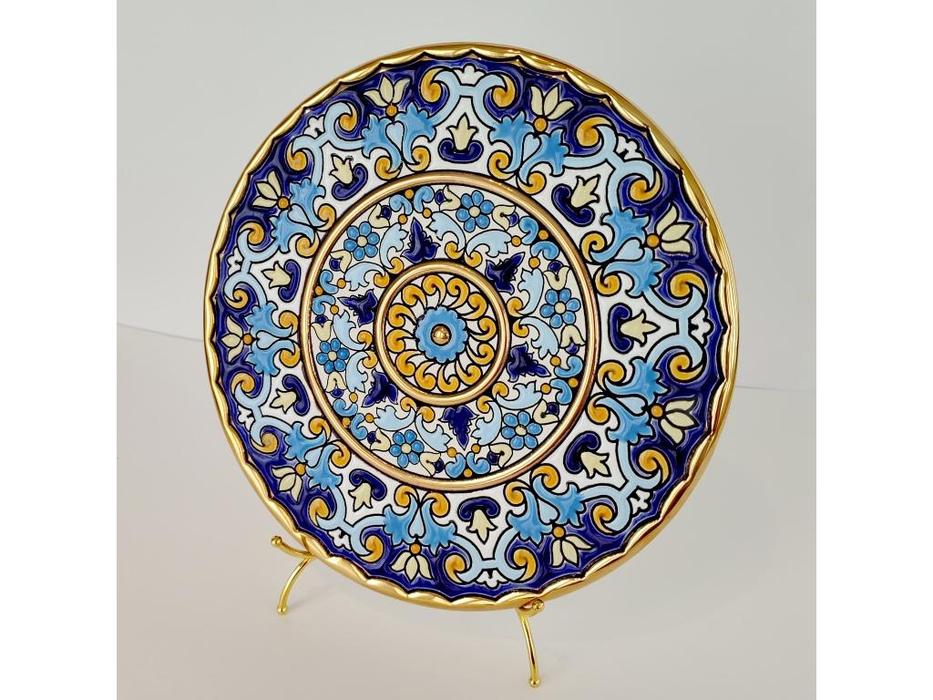 Cearco тарелка декоративная диаметр 21 см (золото, синий) Ceramico