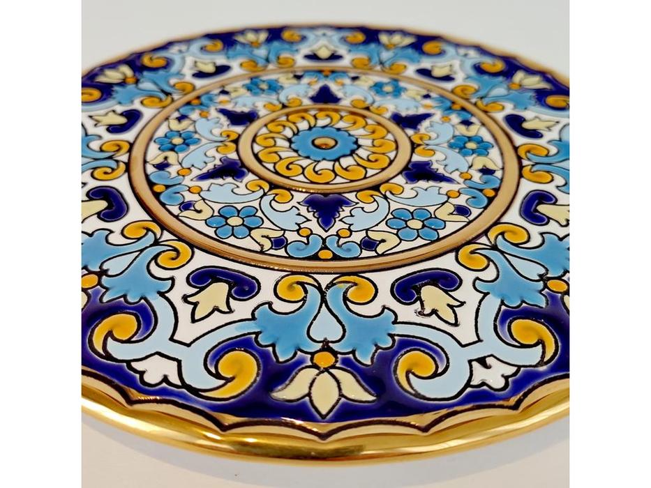 Cearco тарелка декоративная диаметр 21 см (золото, синий) Ceramico