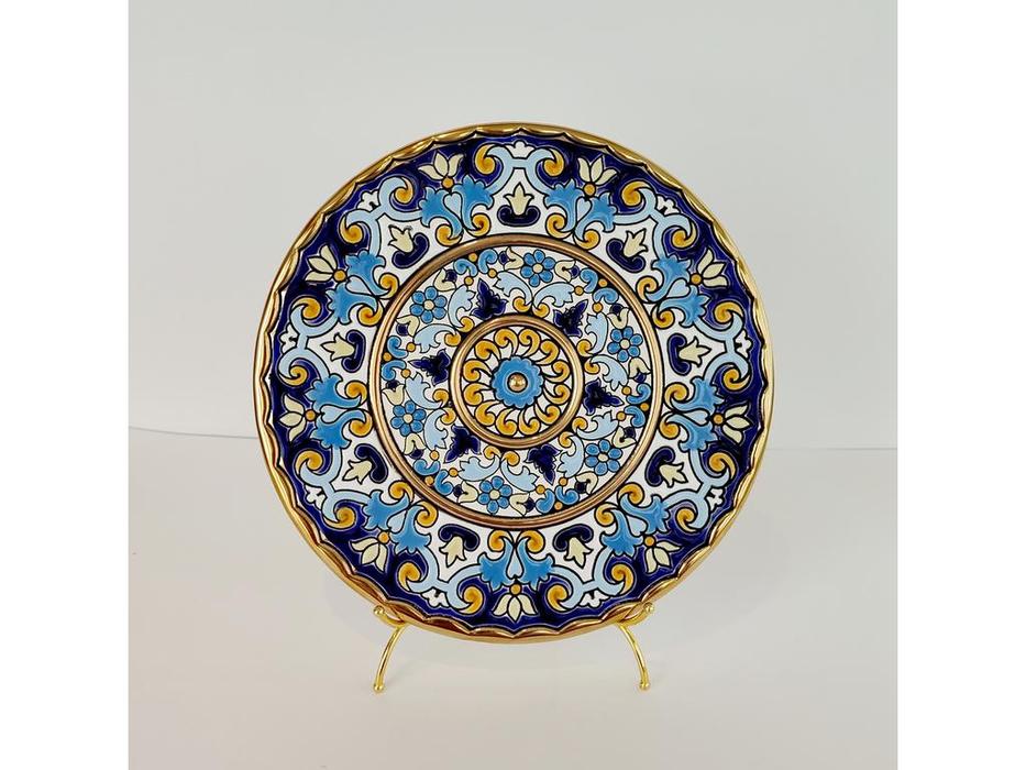 Cearco тарелка декоративная диаметр 21 см (золото, синий) Ceramico