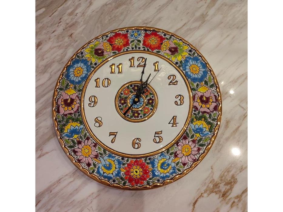 Cearco тарелка-часы диаметр 35 см (золото, разноцветный) Ceramico