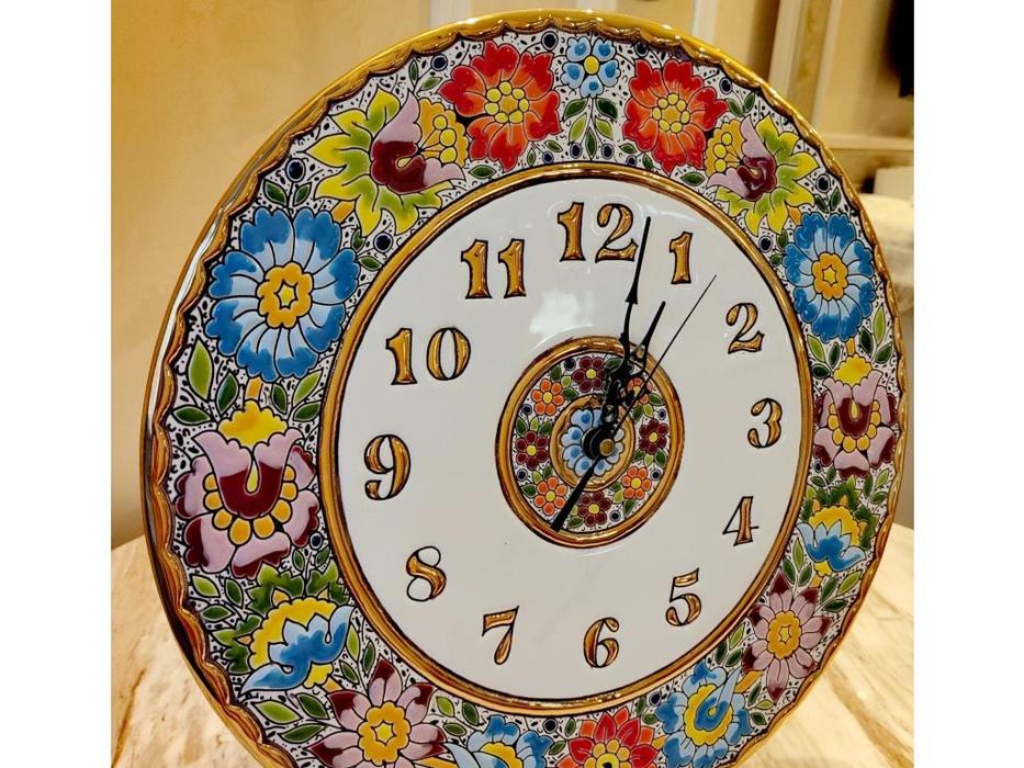 Cearco тарелка-часы диаметр 35 см (золото, разноцветный) Ceramico